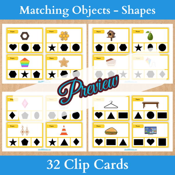32 Match Object To Shapes Clip Cards