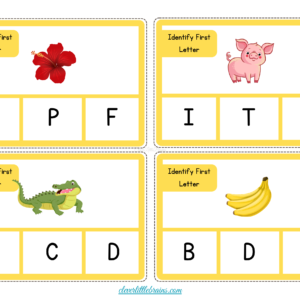 Alternative view of 100 Beginning Sound Clip Cards For Kids | Learning Phonics Fun Way | First-Letter Sounds