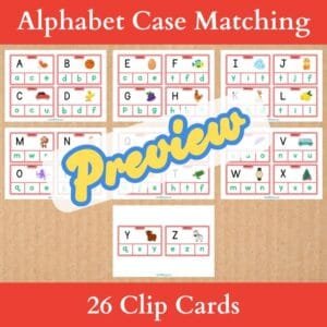 Alphabet Clip Cards With Pictures