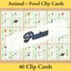 Animals & their Food Clip Cards