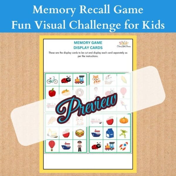 Memory Recall Game | Fun Brain-Boosting Challenge | Enhances Quick Thinking And Recall Ability | Boosts Memory & Concentration - Image 2