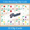 Color Matching Clip Cards For Kids