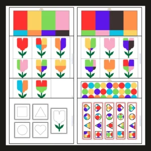 Color & Shape Recognition Activity For Kids