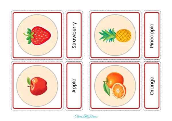24 Fruits Flashcards For Preschool/Kindergarten | List of Fruit Names With Pictures In English - Image 4