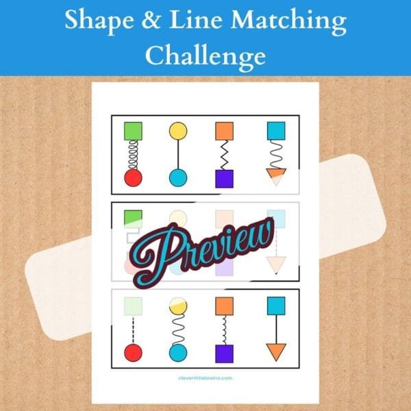 Shape & Line Matching Challenge | Enhances Fine Motor Skills & Hand Control | Patten & Color Recognition - Image 3
