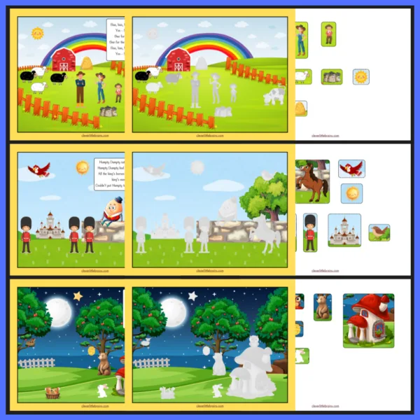 Printable Rhymes Activity | Fun and Interactive Way to Learn Rhymes | Montessori Learning Activity | Rhymes For Kids | Cut & Match Activity - Image 3
