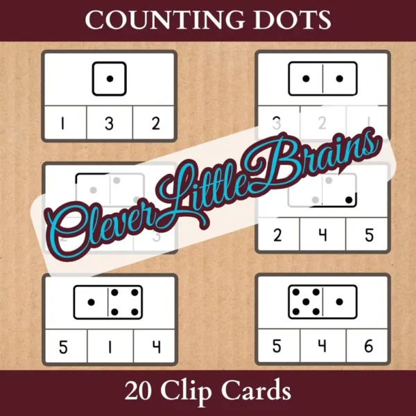 Numbers Clip Cards – Hand Gesture Fingers Count  & Domino Dots To Numbers Matching | Number Recognition Activity - Image 5