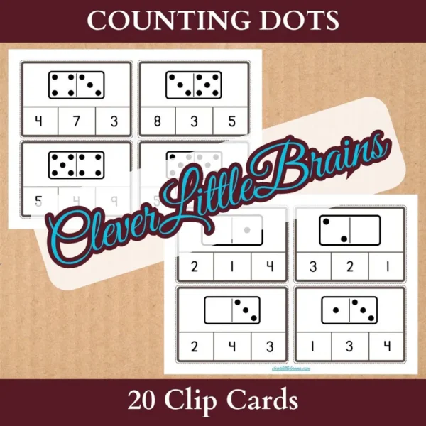 Numbers Clip Cards – Hand Gesture Fingers Count  & Domino Dots To Numbers Matching | Number Recognition Activity - Image 3