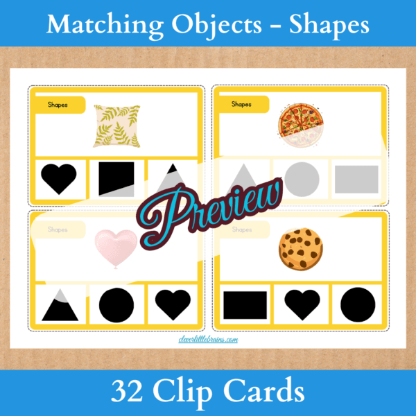 Objects To Shapes Matching Clip Cards Activity | Shapes For Kids | Montessori Fun Activities - Image 4