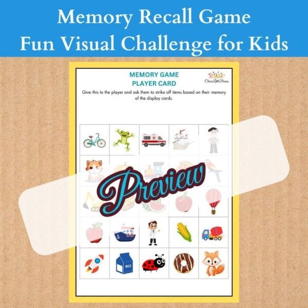 Memory Recall Game | Fun Brain-Boosting Challenge | Enhances Quick Thinking And Recall Ability | Boosts Memory & Concentration - Image 4