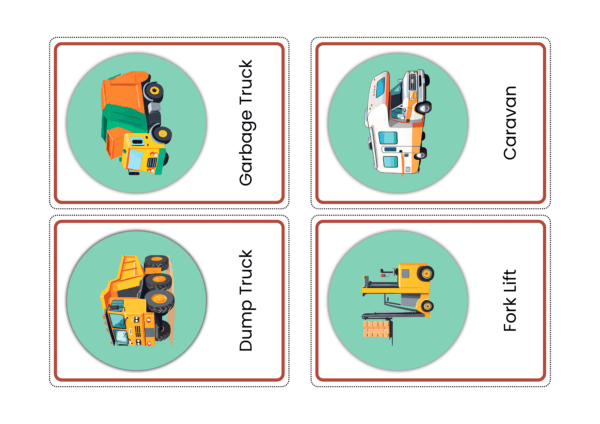 Road Transport Flashcards For Kids | Road Transportation Vehicles Names And Pictures In English | Montessori Learning - Image 3