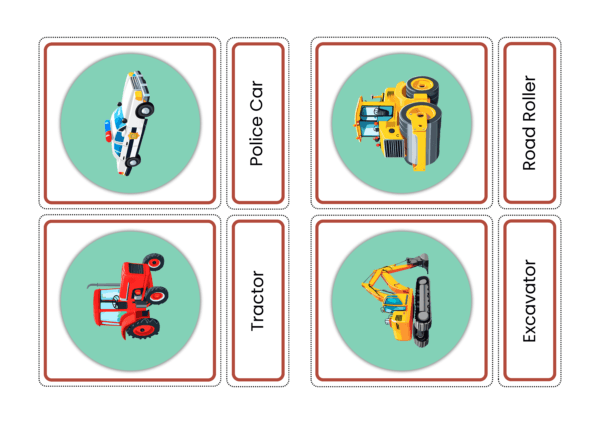 Road Transport Flashcards For Kids | Road Transportation Vehicles Names And Pictures In English | Montessori Learning - Image 4