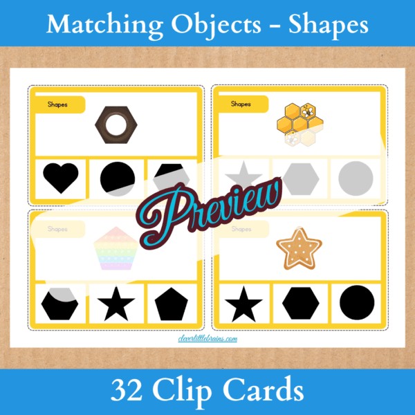 Objects To Shapes Matching Clip Cards Activity | Shapes For Kids | Montessori Fun Activities - Image 3