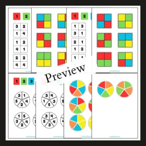 Template 17 Color & Number Matching Activity