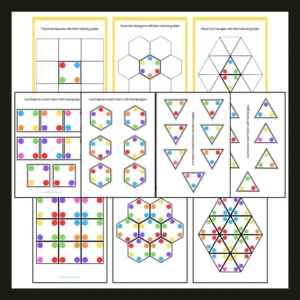 Template 19 Color Shape Pattern Matching Brain Games