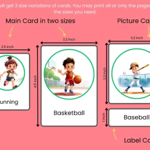 Sports Flashcards For Kids With Pictures