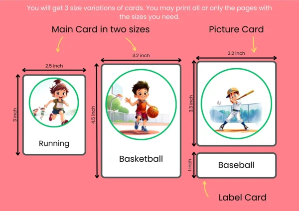 Sports Flashcards For Kids With Pictures
