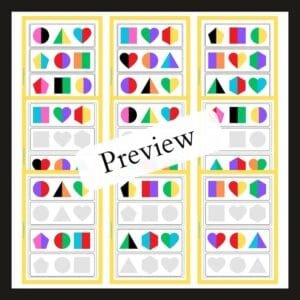 Color & Shape Matching Cards Activity