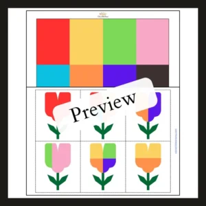 Alternative view of Color Matching Flower Shape Activity | Improve Color Recognition & Fine Motor Skills for Kids | Visual Skills | Improves Focus And Attention