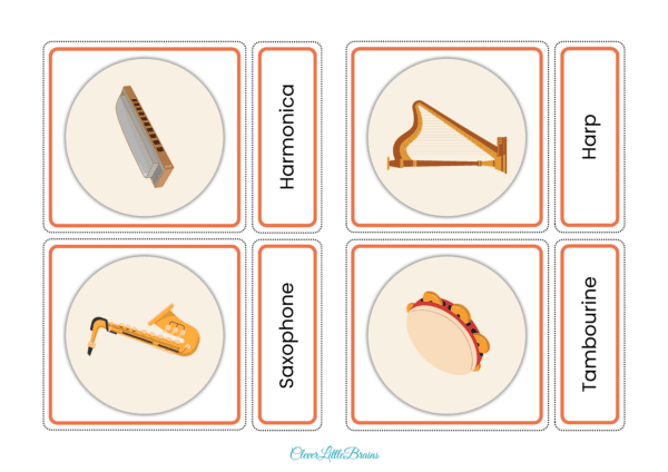 Musical Instruments Flashcards | Musical Instruments Names In English With Pictures For Kids | Montessori Based Learning For Kids - Image 6