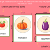 vegetables names flashcards with pictures in English