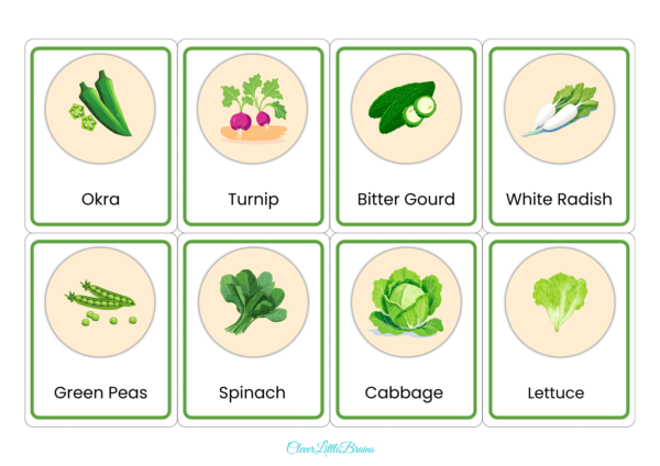 Vegetables Names Flashcards For Toddlers | Learn Vegetable Names With Pictures In English | Montessori Based Learning - Image 4
