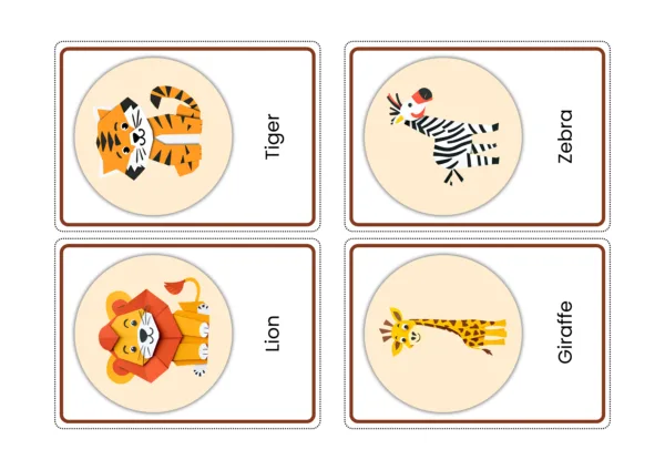 32 Wild Animals Flashcards | List Of Wild Animal Names And Pictures For Kids In English | Montessori Based Learning - Image 4