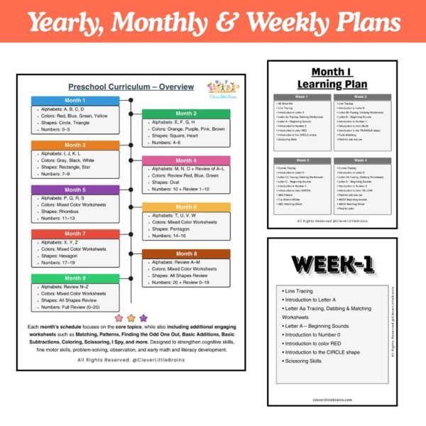 Preschool Full Year Curriculum RoadMap